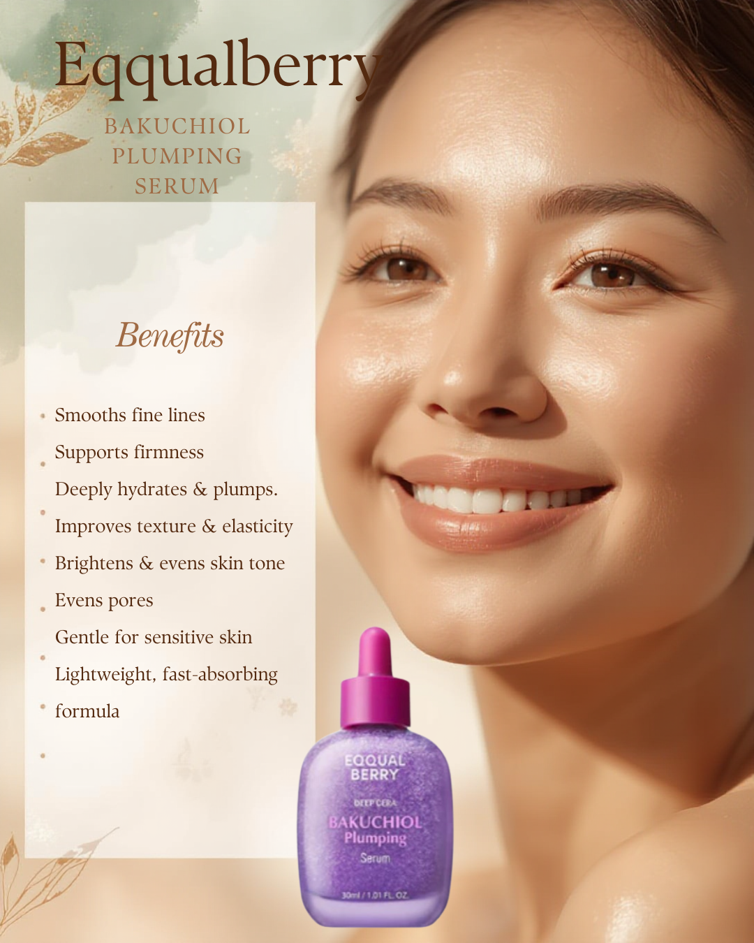 Eqqualberry Bakuchiol Plumping Serum 30ml