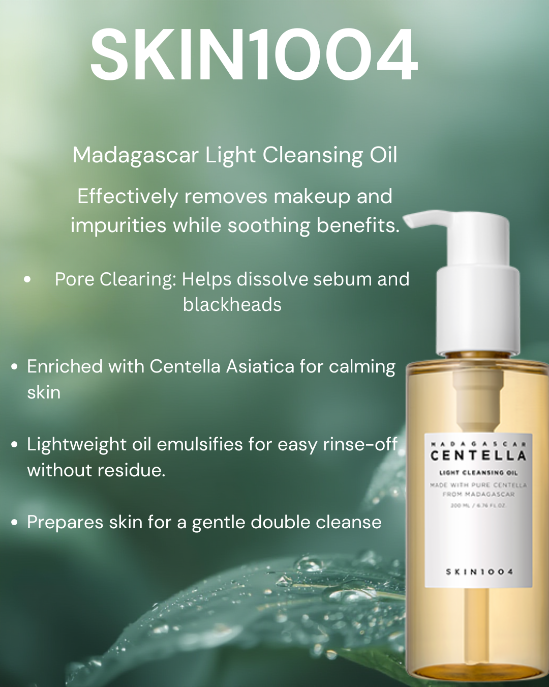 Skin 1004 Madagascar Centella Light Cleansing Oil 200ml